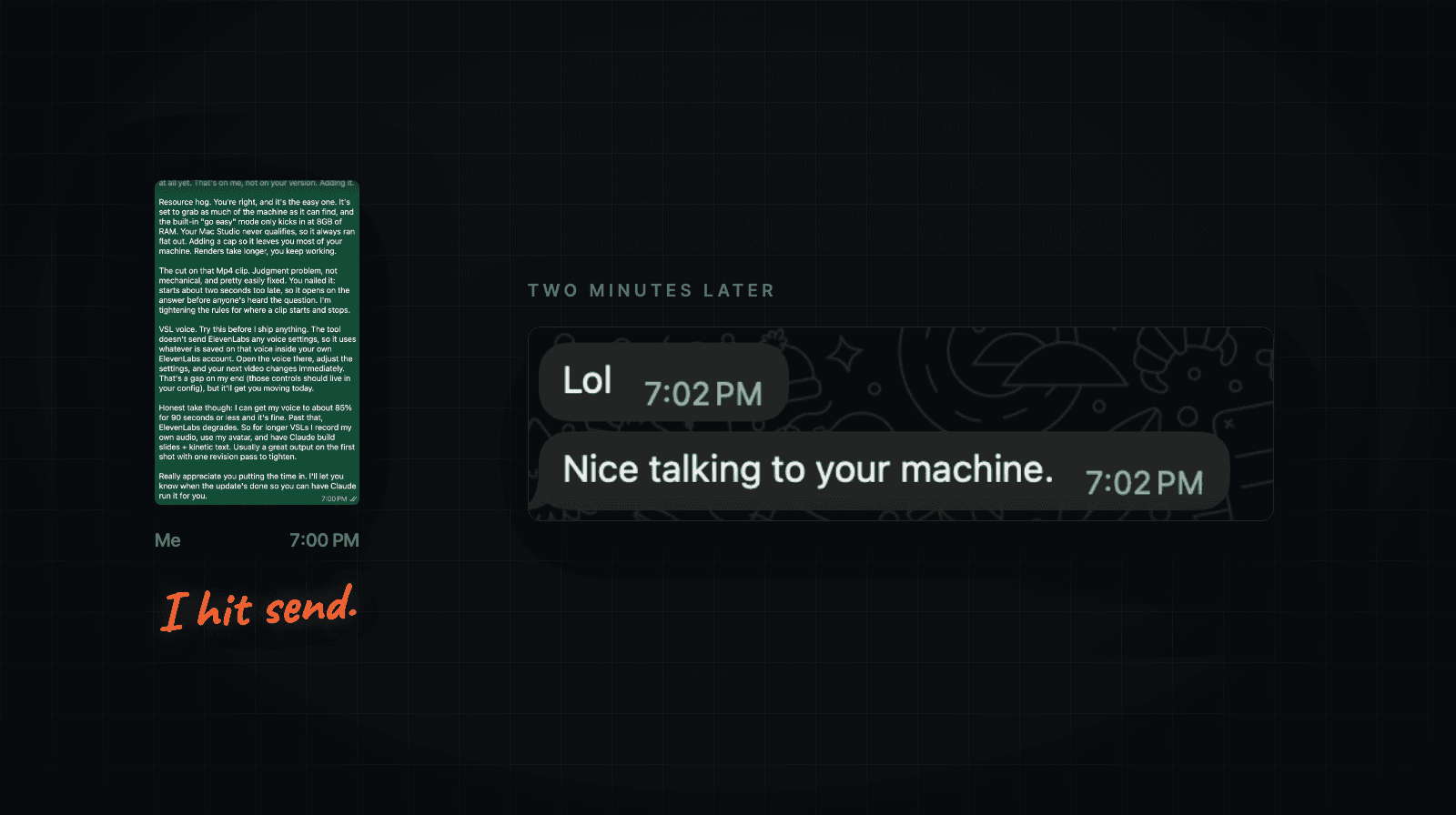 Nice Talking to Your Machine
